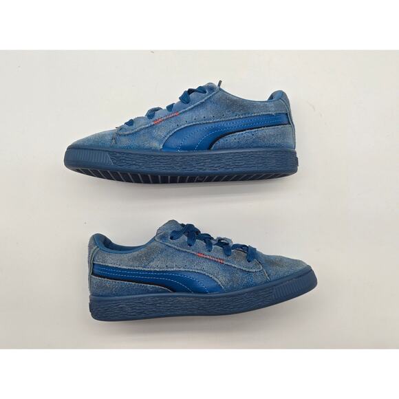 PUMA Suede Low Blue Boys Sz. 1C  | 386536-01 - Picture 4 of 8